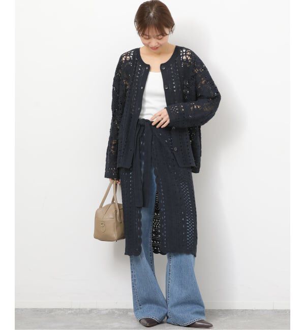 JOURNAL STANDARD relume「《予約》クロシェレースクルーネックカーディガン」|カーディガン|