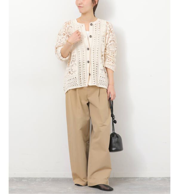 JOURNAL STANDARD relume「《予約》クロシェレースクルーネックカーディガン」|カーディガン|