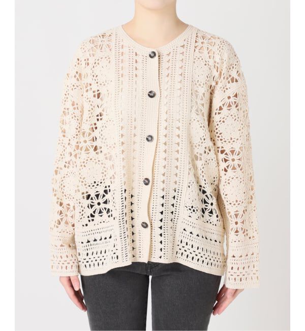 JOURNAL STANDARD relume「《予約》クロシェレースクルーネックカーディガン」|カーディガン|