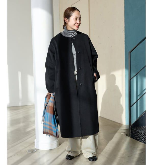 JOURNAL STANDARD「スーパー120ビーバーノーカラーコート」|ノーカラーコート|
