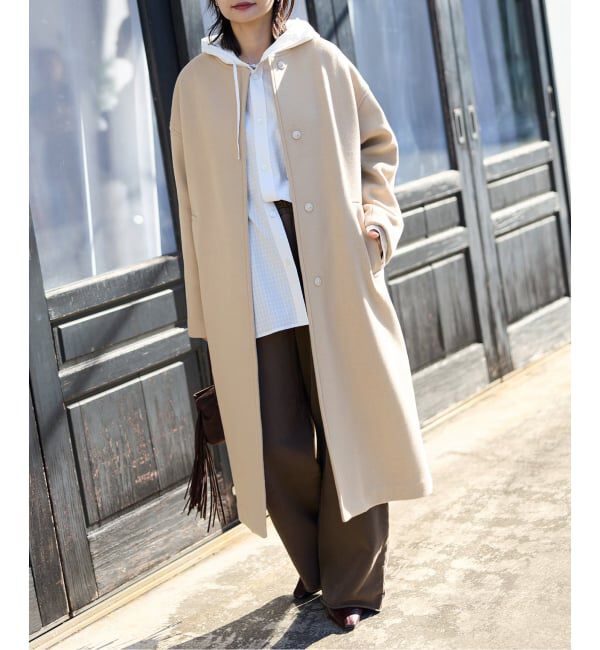 JOURNAL STANDARD「スーパー120ビーバーノーカラーコート」|ノーカラーコート|