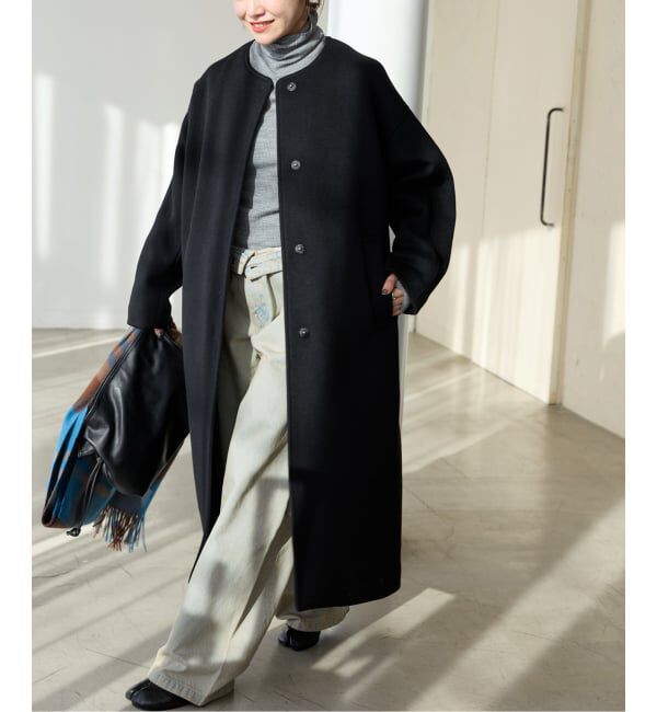 JOURNAL STANDARD「スーパー120ビーバーノーカラーコート」|ノーカラーコート|