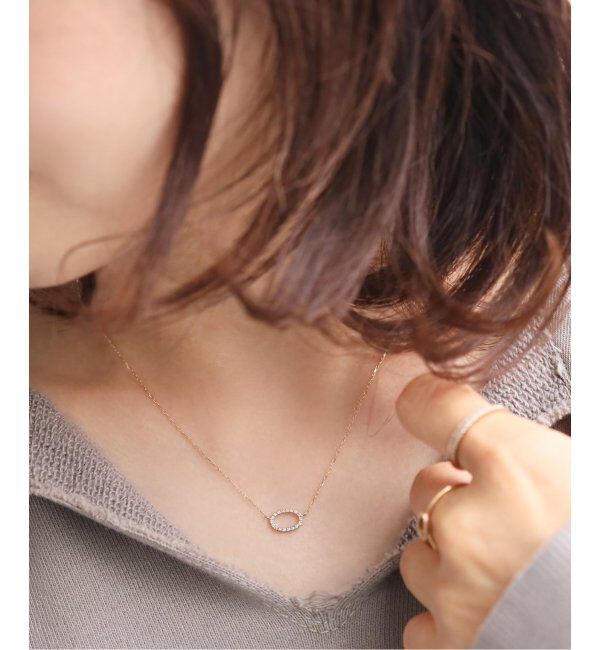 Lilas by Spick&Span「※オーバルラインダイヤ40cmネックレスK10」|ネックレス|