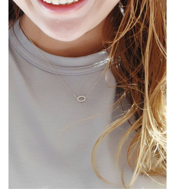 Lilas by Spick&Span「※オーバルラインダイヤ40cmネックレスK10」|ネックレス|