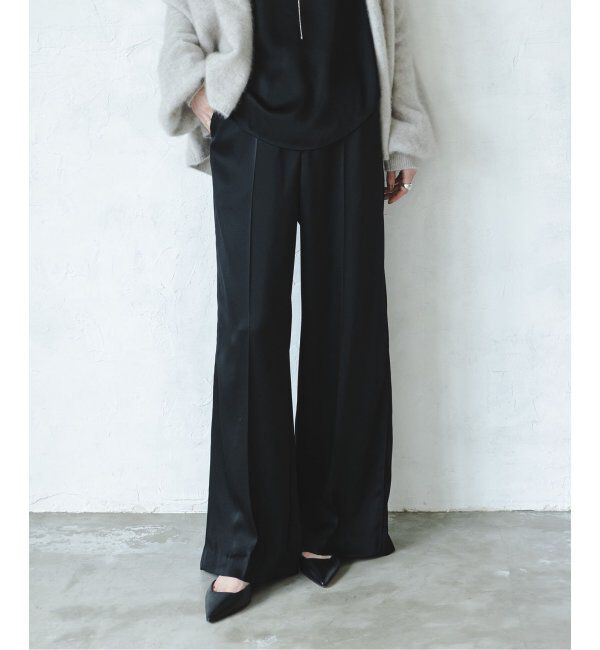 NOBLE「《追加》ルナサテンコンフォートパンツ」|スラックス|