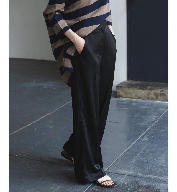NOBLE「《追加》ルナサテンコンフォートパンツ」|スラックス|
