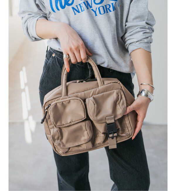 Spick and Span「BAICYCLON/バイシクロン MULTI POCKETS MINI BOSTON BAG　BCL-82」|ボストンバッグ|ベージュ A