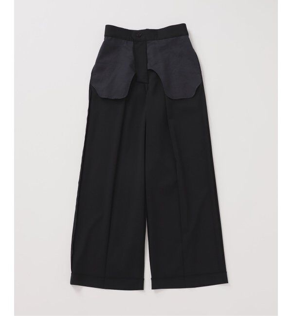 NOBLE「《追加》【洗える】エステルツイルストレッチスラックスパンツ7」|スラックス|