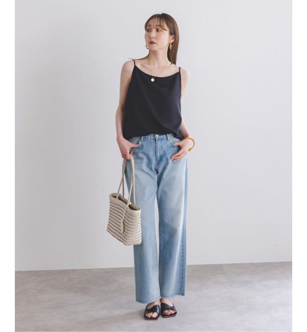 NOBLE「プレーンサテン2WAYキャミ」|キャミソール|