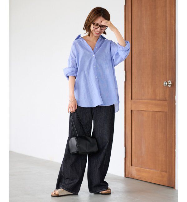 FRAMeWORK「コットンリネンオーバーシャツ」|シャツ・ブラウス|