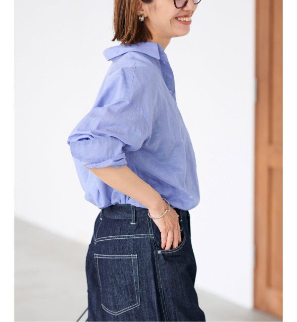 FRAMeWORK「コットンリネンオーバーシャツ」|シャツ・ブラウス|