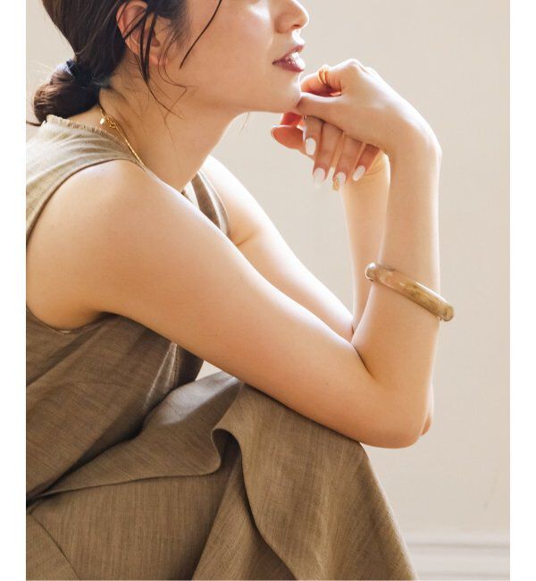 NOBLE「WAEKURA/ワエクラ マーブルバングル」|ブレスレット・バングル|ベージュ