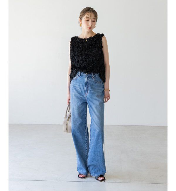 NOBLE「《追加》【洗える】フェザーヤーンタンクトッププルオーバー」|シャツ・ブラウス|