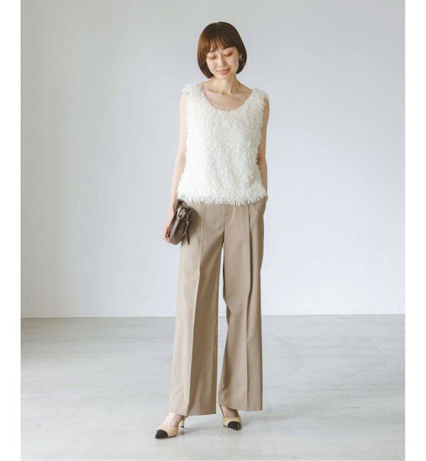 NOBLE「《追加》【洗える】フェザーヤーンタンクトッププルオーバー」|シャツ・ブラウス|