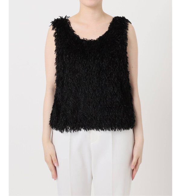 NOBLE「《追加》【洗える】フェザーヤーンタンクトッププルオーバー」|シャツ・ブラウス|