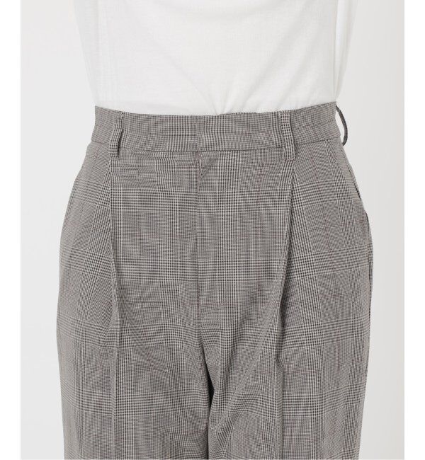 Spick and Span「ウォッシャブルチェックストレッチパンツ」|スラックス|