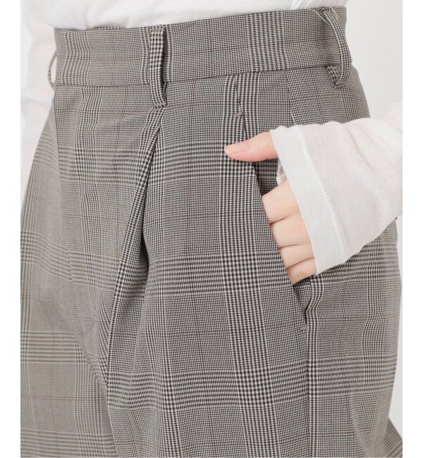 Spick and Span「ウォッシャブルチェックストレッチパンツ」|スラックス|