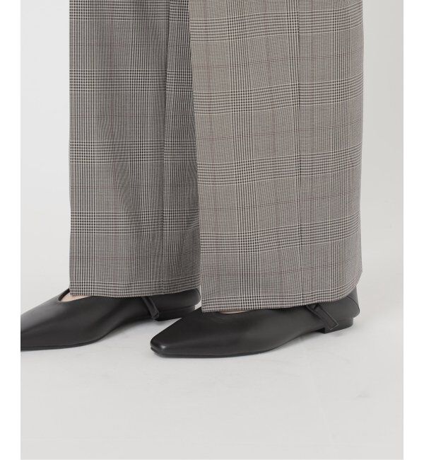 Spick and Span「ウォッシャブルチェックストレッチパンツ」|スラックス|