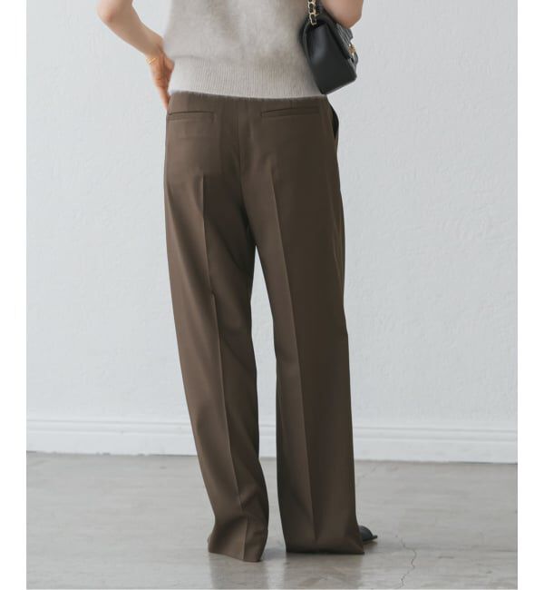 NOBLE「《追加》【洗える】エステルツイルストレッチスラックスパンツ 8」|スラックス|