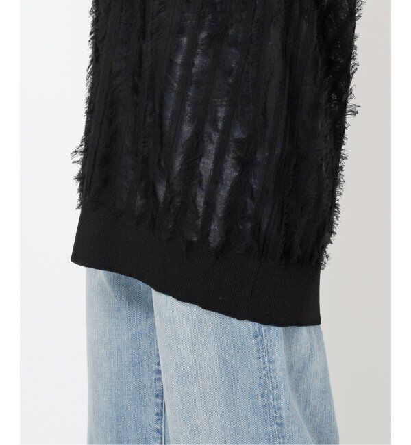 Spick and Span「《追加》フリンジニットベスト」|ベスト・ジレ|