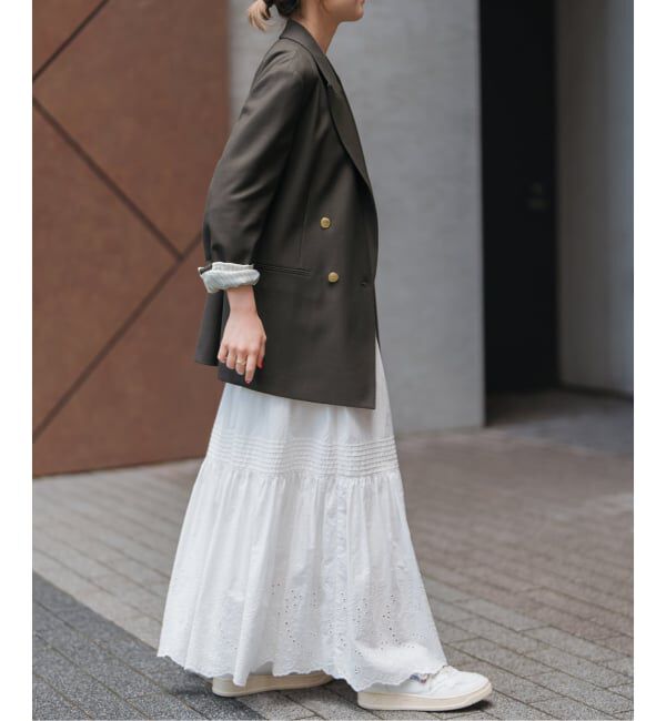 Spick and Span「ウールブレンドダブルブレストジャケット」|テーラードジャケット|