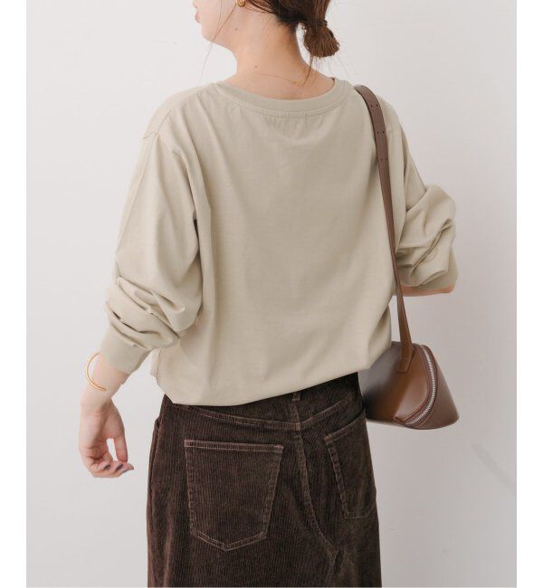 Spick and Span「ボートネックシルケットロゴロンTEE」|Tシャツ・カットソー|