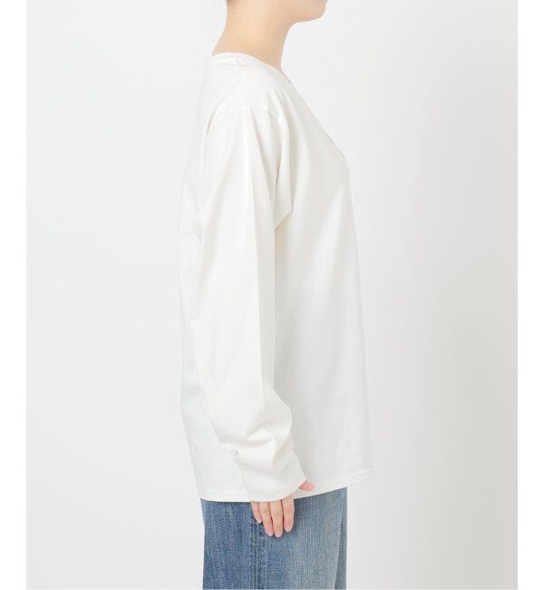 Spick and Span「ボートネックシルケットロゴロンTEE」|Tシャツ・カットソー|