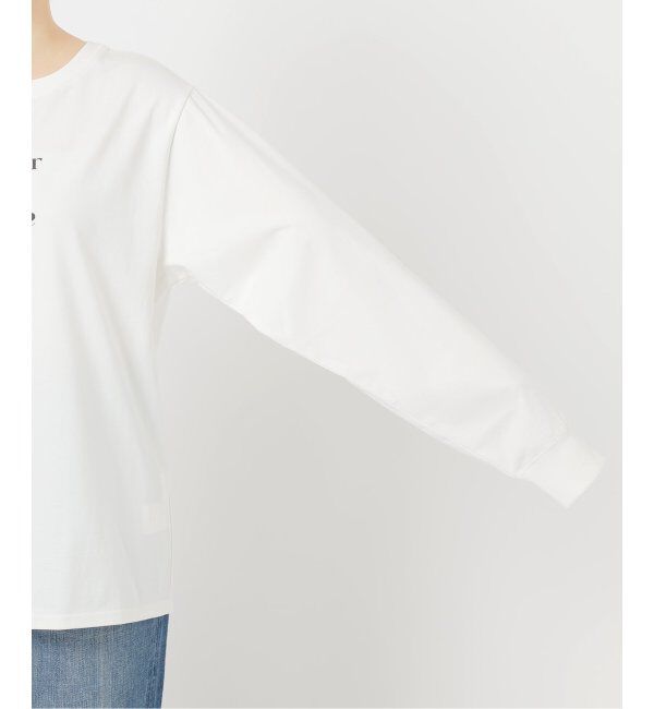 Spick and Span「ボートネックシルケットロゴロンTEE」|Tシャツ・カットソー|