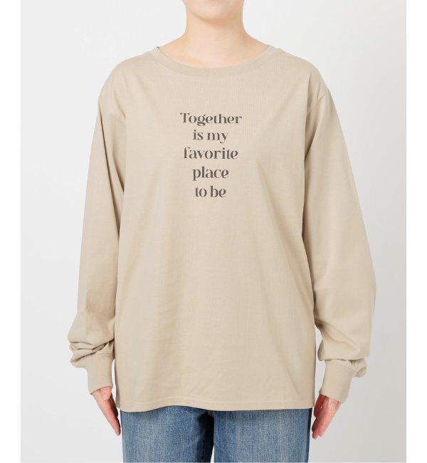 Spick and Span「ボートネックシルケットロゴロンTEE」|Tシャツ・カットソー|