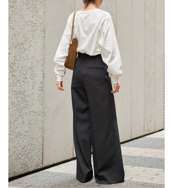 Spick and Span「ボートネックシルケットロゴロンTEE」|Tシャツ・カットソー|