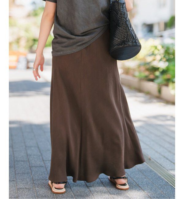 Spick and Span「《追加》ウォッシャブルキュプラフレアスカート」|スカート|