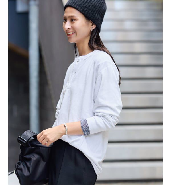 FRAMeWORK「Healthknit/ヘルスニット ヘンリーロングスリーブ」|Tシャツ・カットソー|