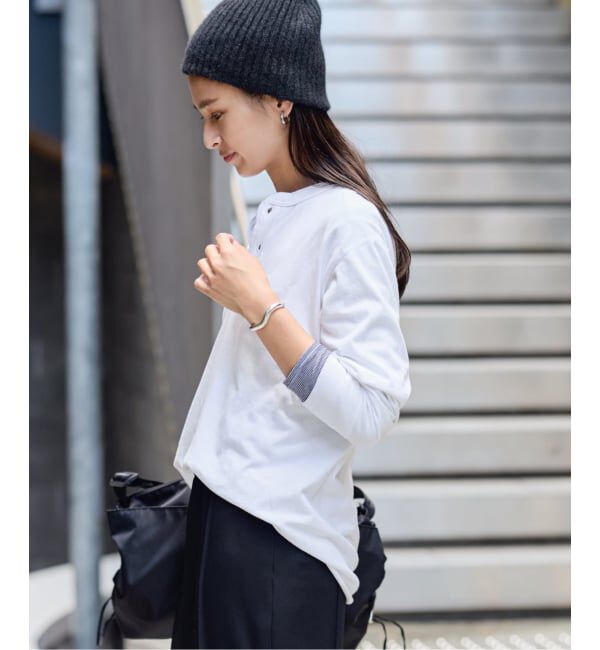 FRAMeWORK「Healthknit/ヘルスニット ヘンリーロングスリーブ」|Tシャツ・カットソー|