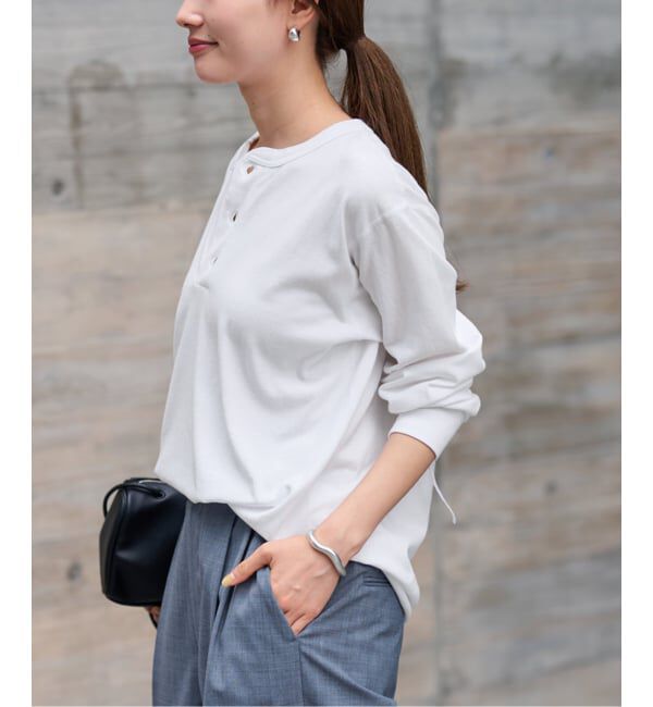 FRAMeWORK「Healthknit/ヘルスニット ヘンリーロングスリーブ」|Tシャツ・カットソー|