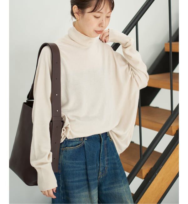Spick and Span「コットンバルキーヤーンルーズタートルプルオーバー」|ニット・セーター|