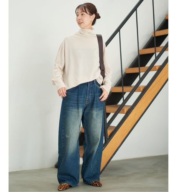 Spick and Span「コットンバルキーヤーンルーズタートルプルオーバー」|ニット・セーター|