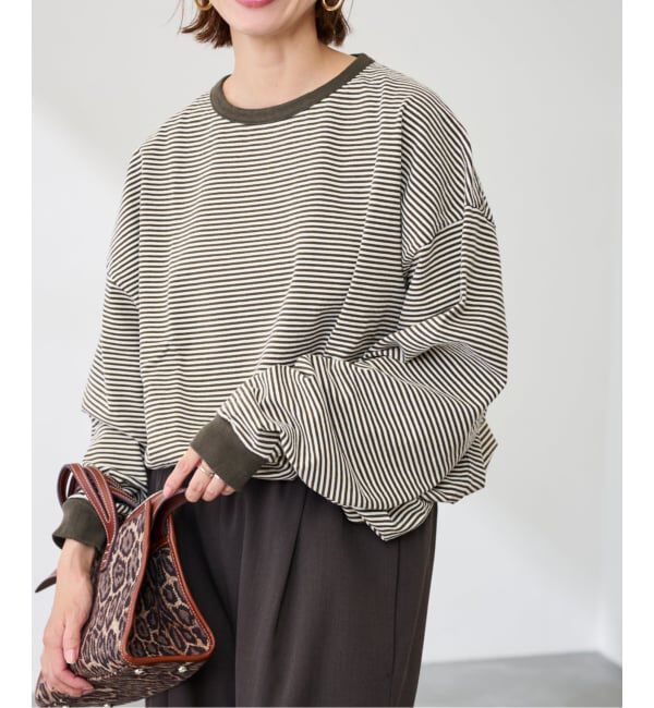 FRAMeWORK「≪追加≫ミジンボーダーロンT」|Tシャツ・カットソー|