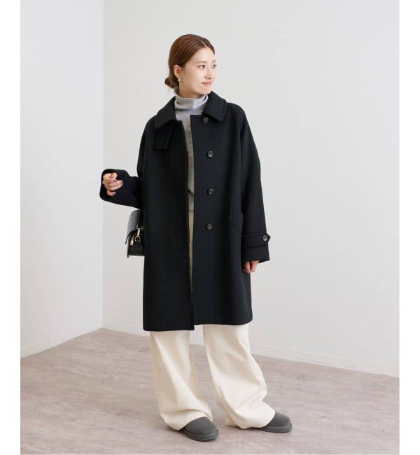 FRAMeWORK「≪WEB先行 / 追加≫ラムウールMIXシャルムバルカラーコート」|ステンカラーコート|