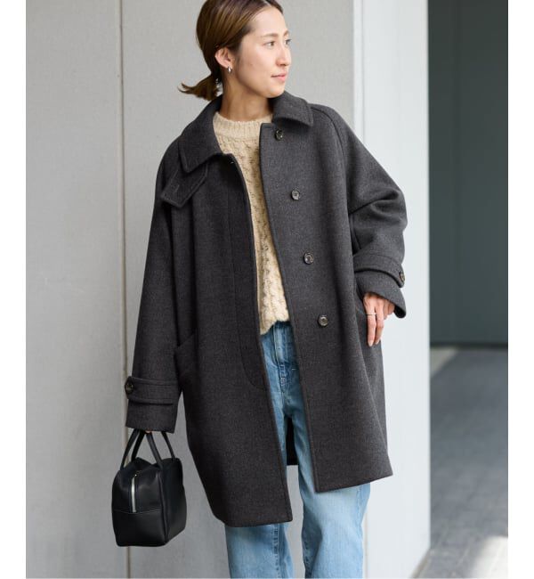 FRAMeWORK「≪WEB先行 / 追加≫ラムウールMIXシャルムバルカラーコート」|ステンカラーコート|