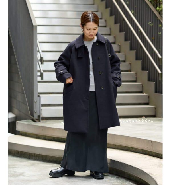 FRAMeWORK「≪WEB先行 / 追加≫ラムウールMIXシャルムバルカラーコート」|ステンカラーコート|