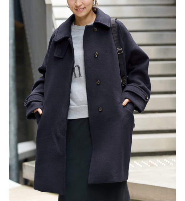 FRAMeWORK「≪WEB先行 / 追加≫ラムウールMIXシャルムバルカラーコート」|ステンカラーコート|