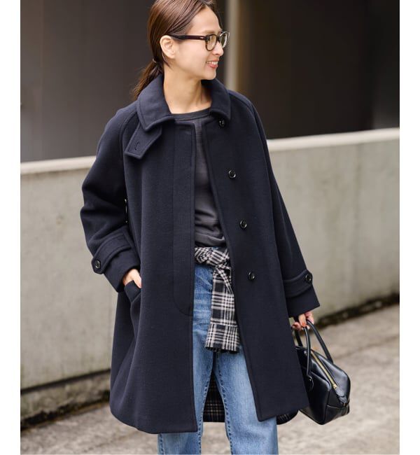 FRAMeWORK「≪WEB先行 / 追加≫ラムウールMIXシャルムバルカラーコート」|ステンカラーコート|