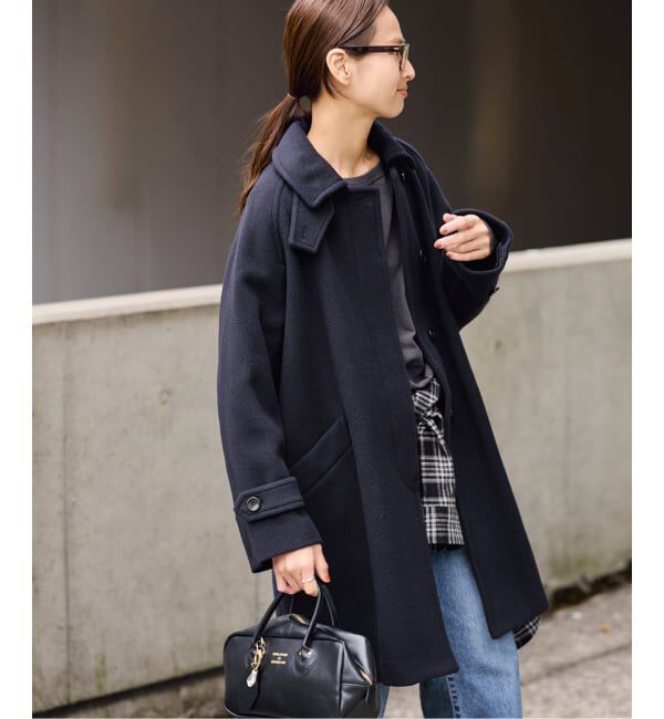 FRAMeWORK「≪WEB先行 / 追加≫ラムウールMIXシャルムバルカラーコート」|ステンカラーコート|