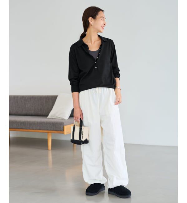 FRAMeWORK「イタリアヤーン basic ポロ衿プルオーバー」|ニット・セーター|