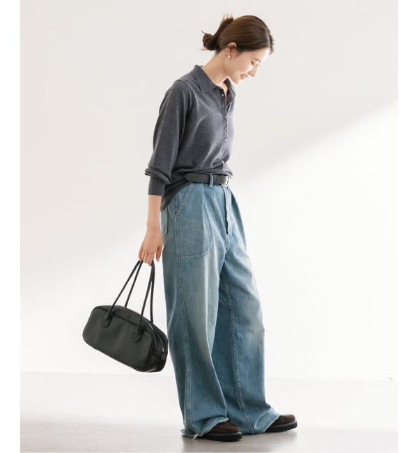 FRAMeWORK「イタリアヤーン basic ポロ衿プルオーバー」|ニット・セーター|