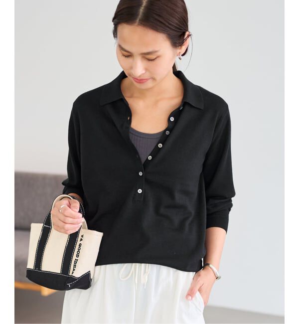 FRAMeWORK「イタリアヤーン basic ポロ衿プルオーバー」|ニット・セーター|