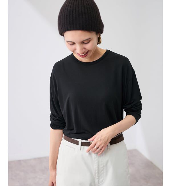 FRAMeWORK「ATON/エイトン MODAL SILK JERSEY CREWNECK PULLOVER」|Tシャツ・カットソー|
