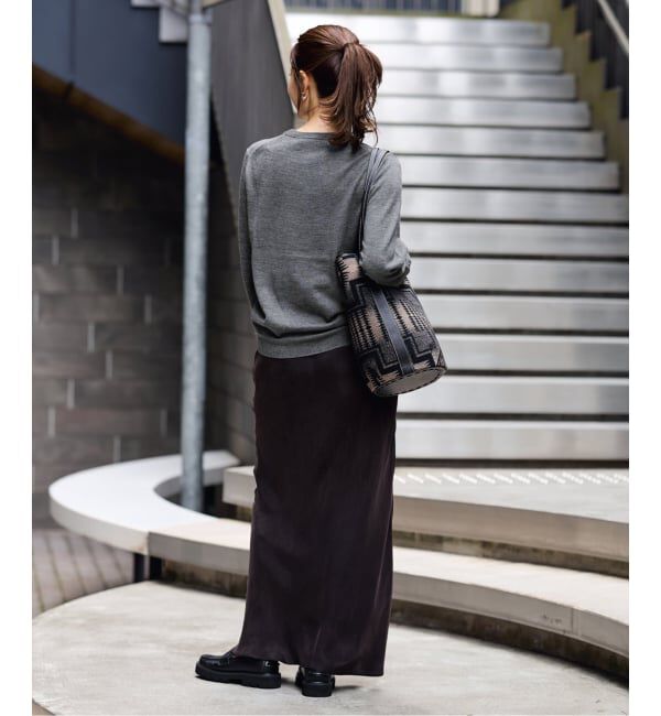 FRAMeWORK「イタリアヤーン basic クループルオーバー」|ニット・セーター|