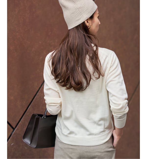 FRAMeWORK「イタリアヤーン basic クループルオーバー」|ニット・セーター|