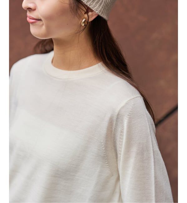 FRAMeWORK「イタリアヤーン basic クループルオーバー」|ニット・セーター|